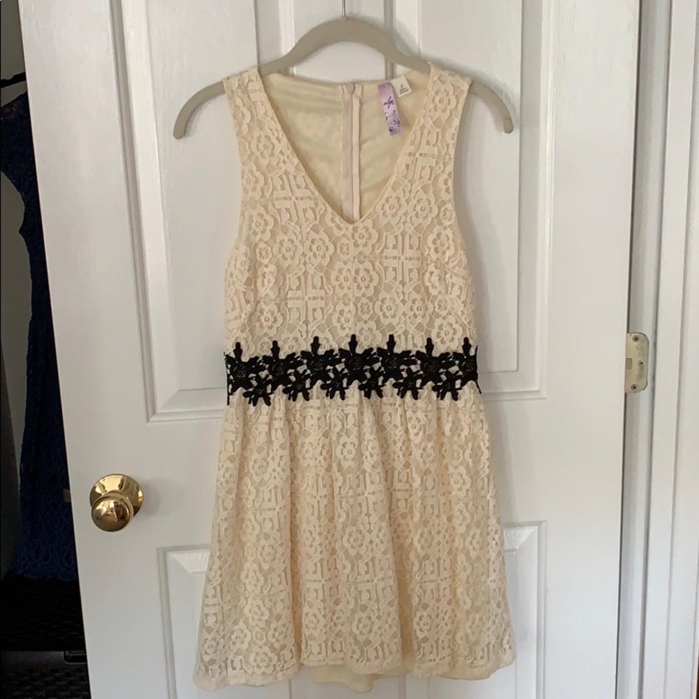 Small Cream and Black Dress From Francesca’s